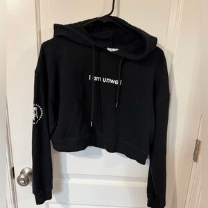 Barstool Sports Call Her Daddy "I Am Unwell" Cropped Hoodie - Size Medium
